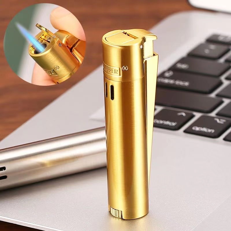 Men Accessories Gadgets - 클리퍼 금속 부탄 가스 라이터 방풍