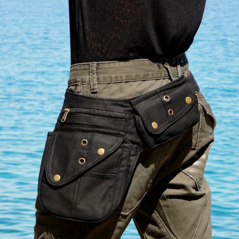 Men Accessories Gadgets - 중세 스팀펑크 힙 벨트 파우치 레트로