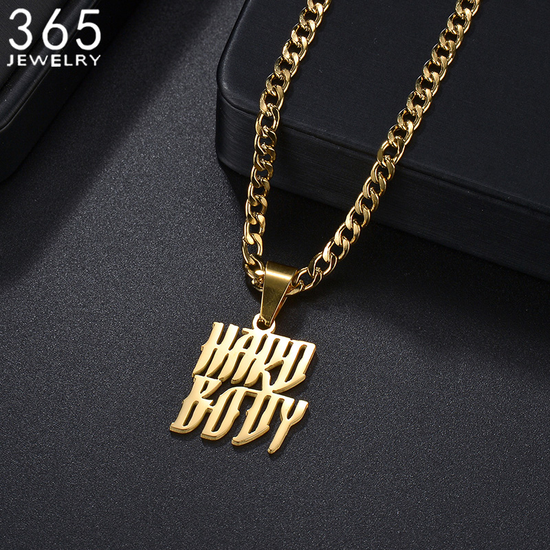 Men Accessories For Birthday Gift - 커스텀 2 줄 이름 목걸이 쿠바