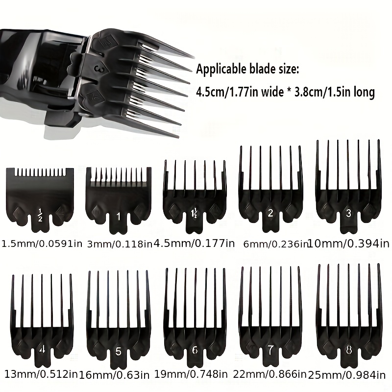 Men Accessories Guide - 10Pcs 남자를위한 검은 플라스틱 머리 깎기