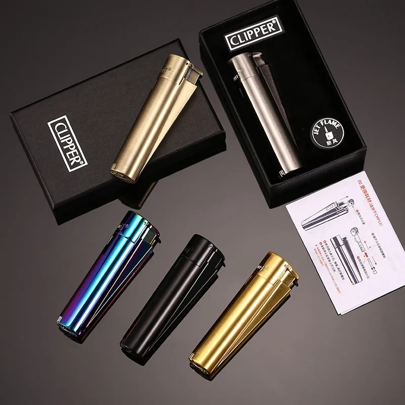 클리퍼 금속 부탄 가스 라이터 방풍 스트레이트 제트 블 - Men Accessories Gadgets 리뷰 및 가격