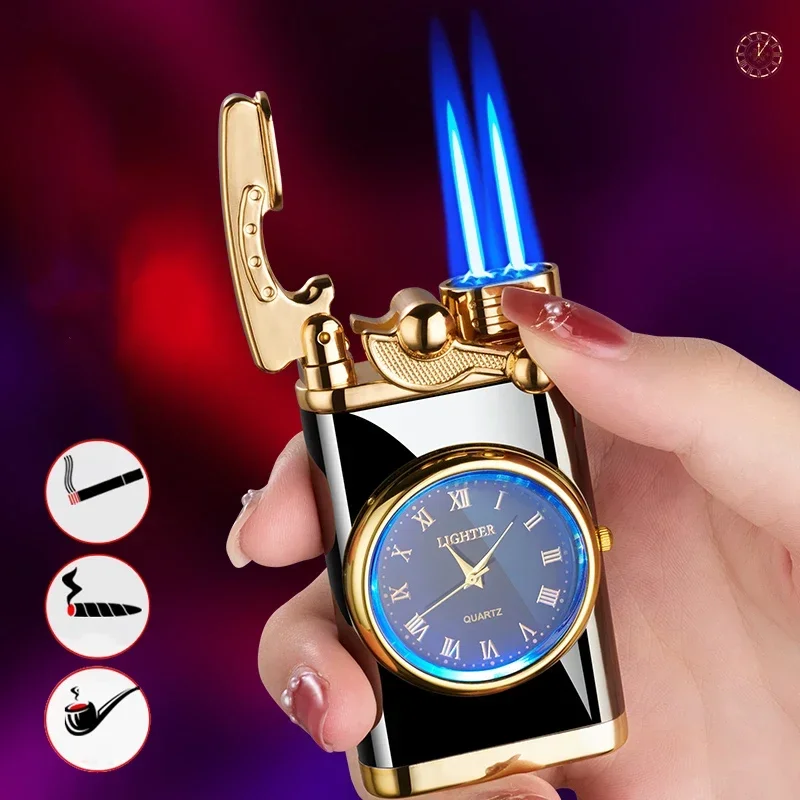 방풍 가스 라이터 손목 시계 시가 라이터 야외 제트 더 - Men Accessories Gadgets 리뷰 및 가격