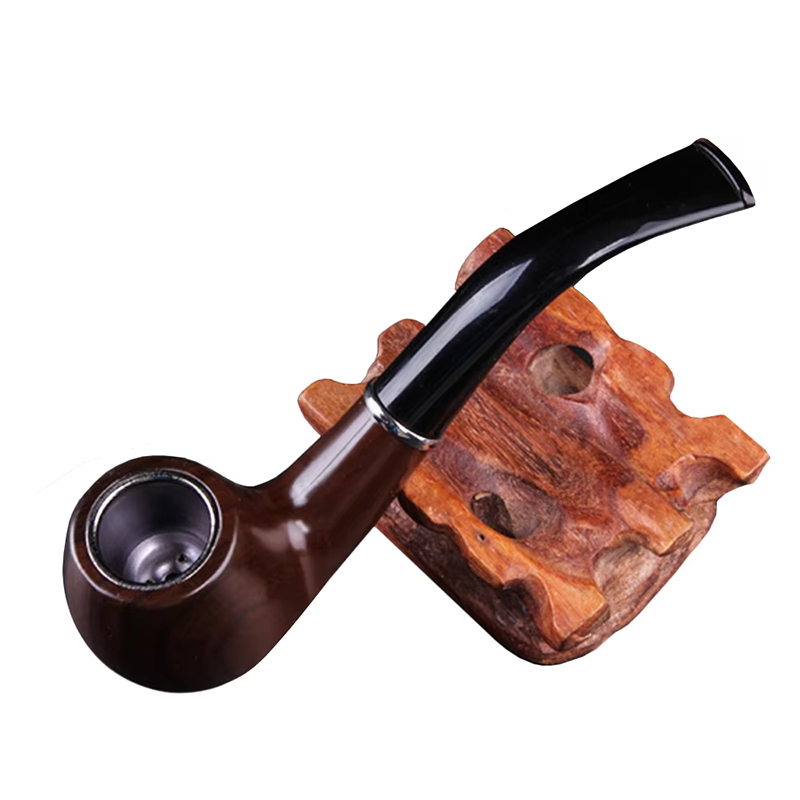 레트로 레진 흑단 흡연 파이프 곡선형 담배 파이프 휴대 - Men Accessories Gadgets 리뷰 및 가격