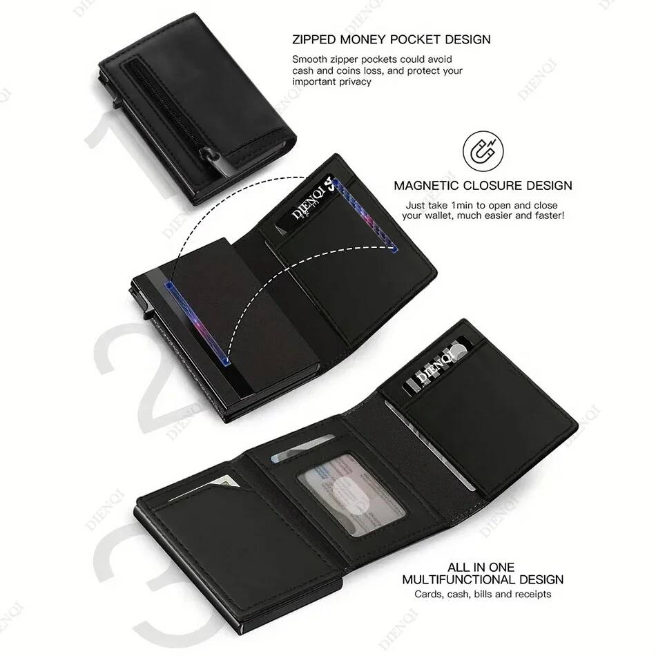 OUIO Rfid 신용 카드 소지자 지갑 남성용 은행  - Coin Holder Men 리뷰 및 가격