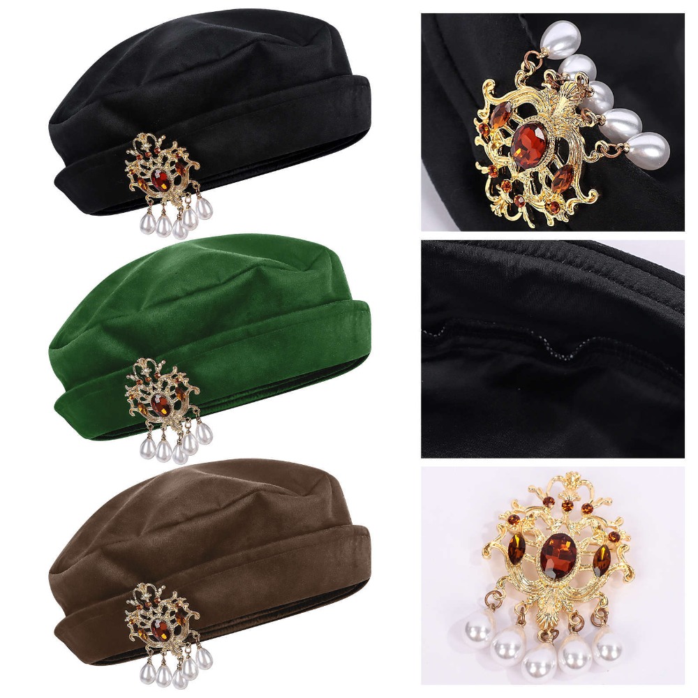 남성 중세 튜더 베레모 모자 르네상스 튜더 플랫 캡 빈 - Medieval Men'S Accessories 리뷰 및 가격