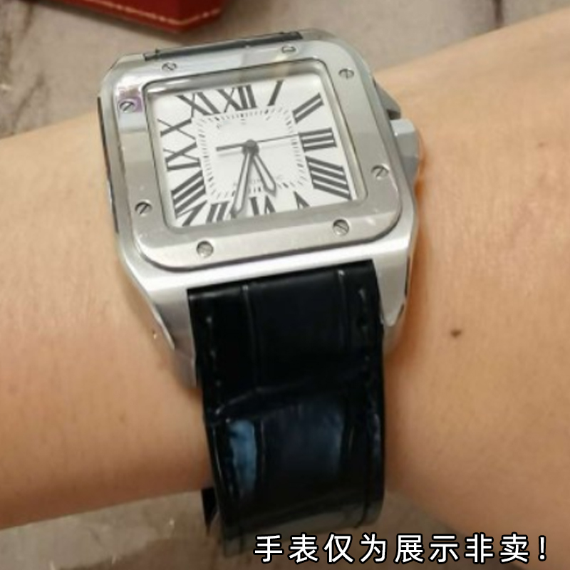까르띠에 산토스 100 방수 가죽 시계 스트랩, 시계  - Men'S Accessories Cartier 리뷰 및 가격