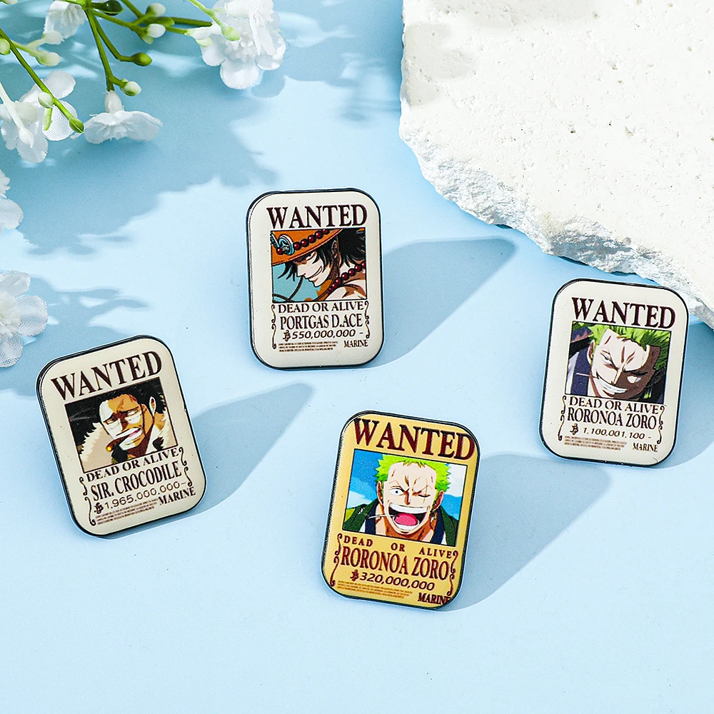 4개입 원피스 만화 애니메이션 브로치 에이스 조로 독창 - Lapel Pin Enamel 리뷰 및 가격
