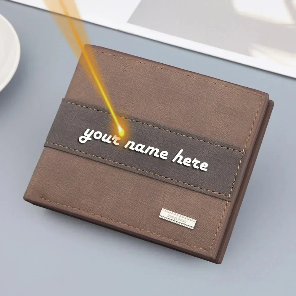 맞춤 이름 남성 지갑 미니멀리스트 각인 PU 가죽 지갑 - Coin Holder Men 리뷰 및 가격