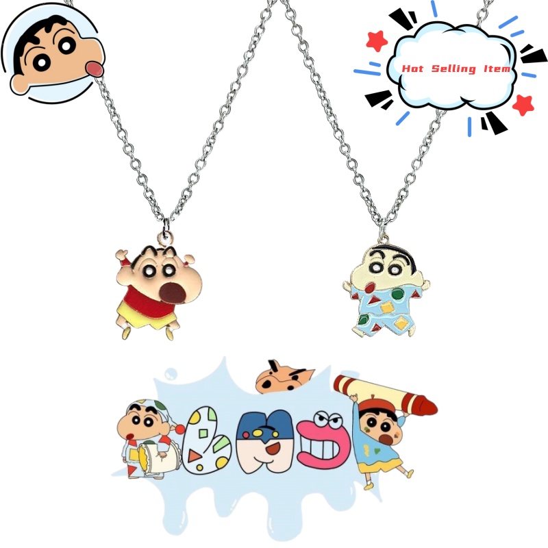 크레용 신짱 만화 목걸이 귀여운 일본식 베스트 프렌드  - Men Accessories For Birthday Gift 리뷰 및 가격
