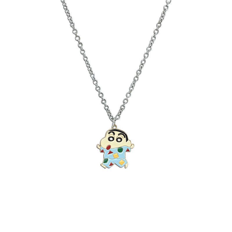 크레용 신짱 만화 목걸이 귀여운 일본식 베스트 프렌드  - Men Accessories For Birthday Gift 리뷰 및 가격