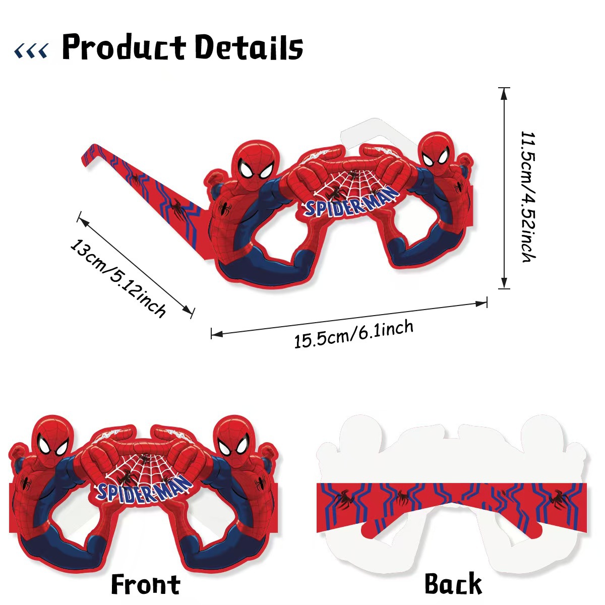 8PCS 스파이더맨 종이 친환경 안경 코스프레 슈퍼히어 - Men Accessories For Birthday Gift 리뷰 및 가격