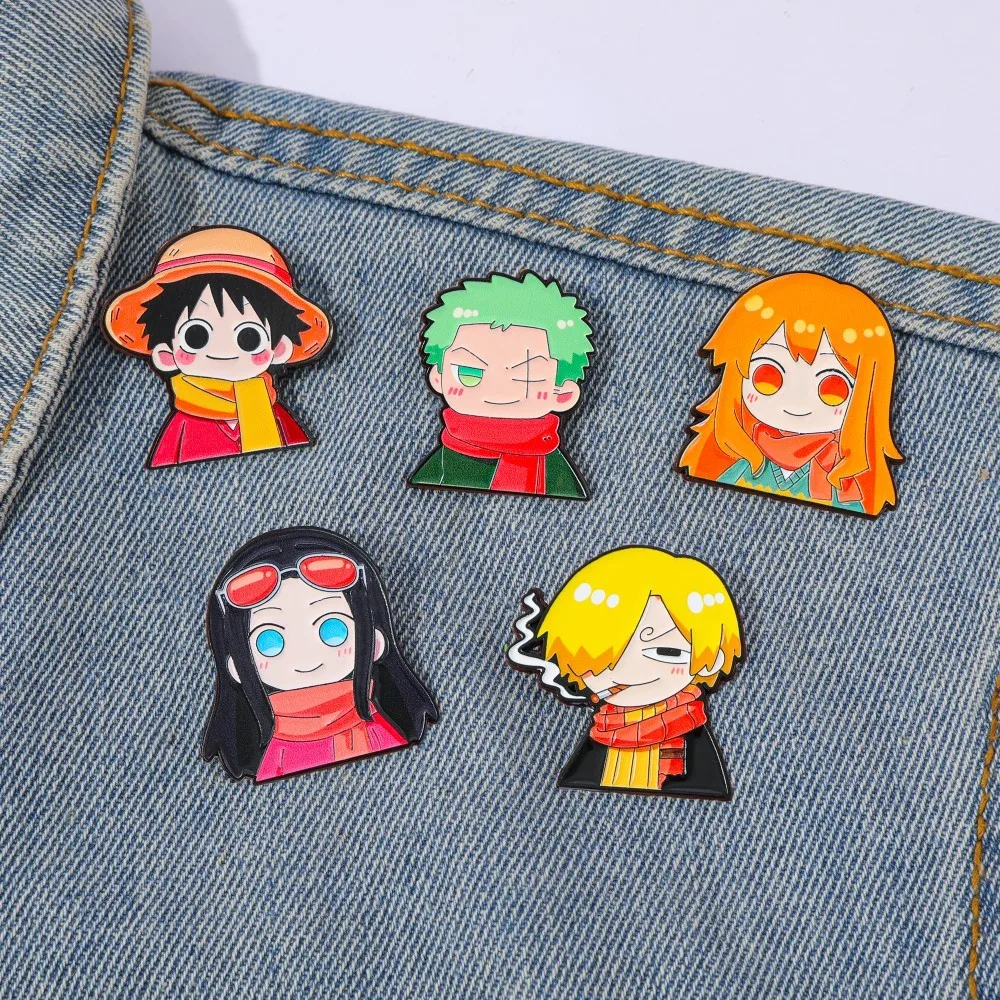 5개 귀여운 애니메이션 만화 브로치 재미있는 나미 루피 - Lapel Pin Enamel 리뷰 및 가격