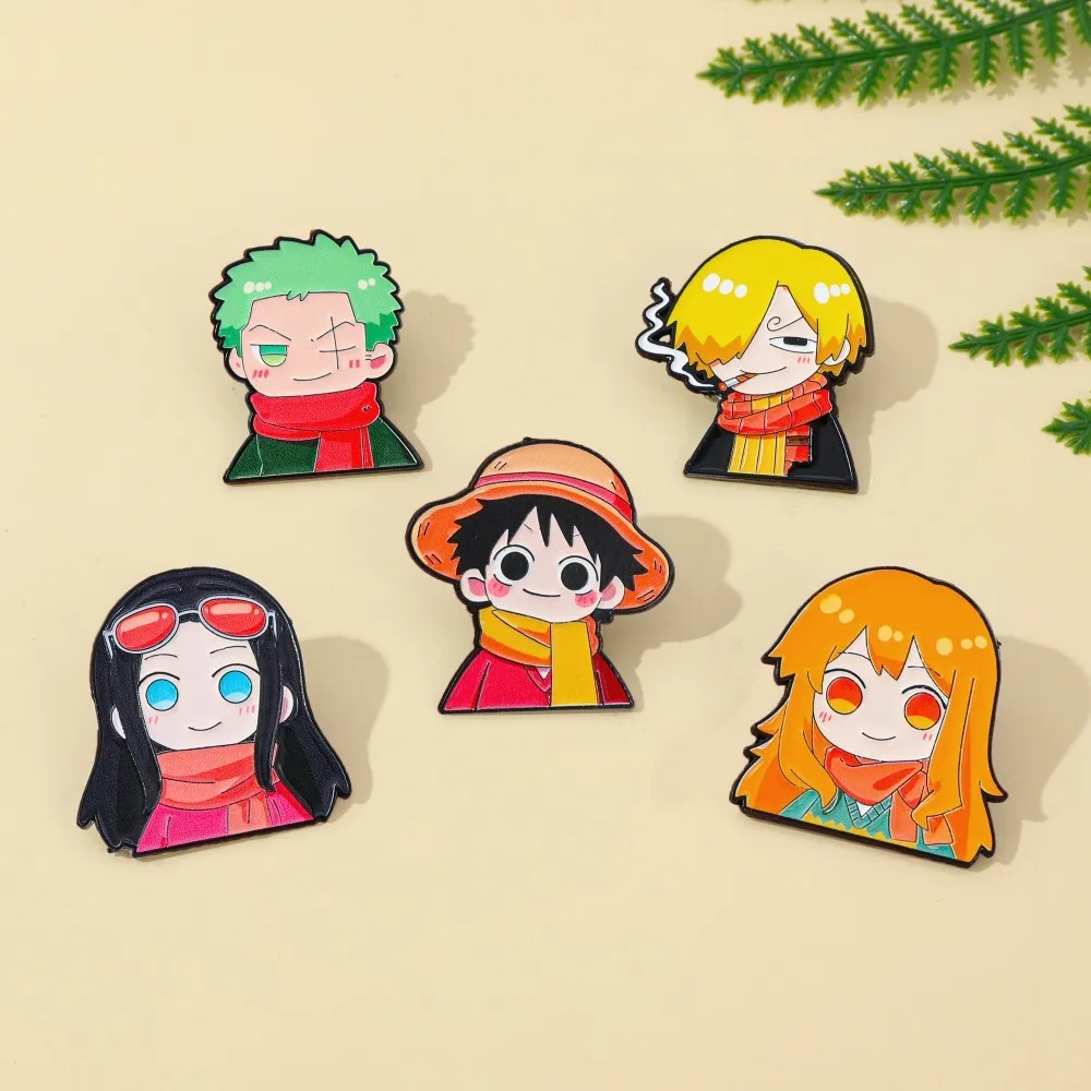5개 귀여운 애니메이션 만화 브로치 재미있는 나미 루피 - Lapel Pin Enamel 리뷰 및 가격