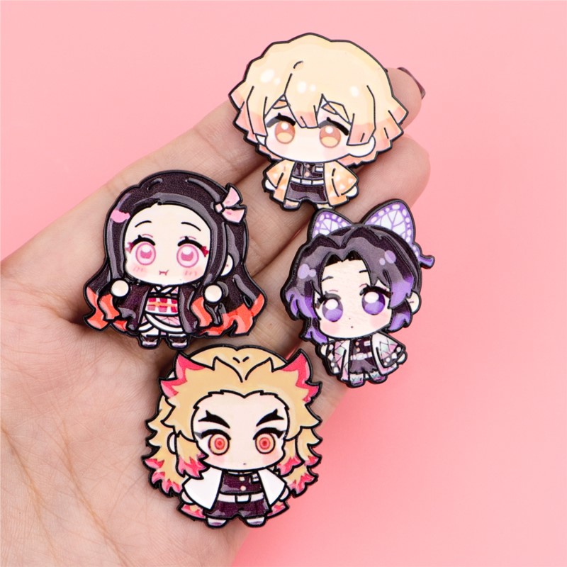 귀여운 Q 버전 기모노 만화 캐릭터 에나멜 핀 애니메이 - Lapel Pin Enamel 리뷰 및 가격
