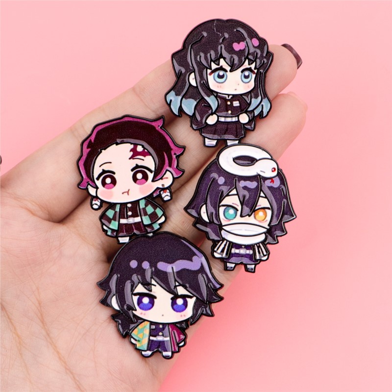 귀여운 Q 버전 기모노 만화 캐릭터 에나멜 핀 애니메이 - Lapel Pin Enamel 리뷰 및 가격