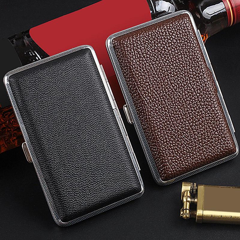 남성용 PU 가죽 담배 박스, 컴팩트 흡연자 주석 포켓 - Men Accessories Gadgets 리뷰 및 가격