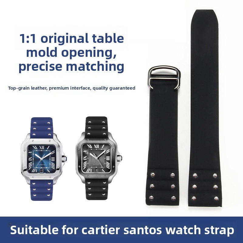 까르띠에 산토스 남성용 시계용 21mm 소프트 실리콘  - Men'S Accessories Cartier 리뷰 및 가격