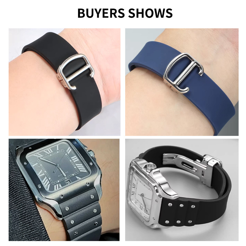 까르띠에 산토스 남성용 시계용 21mm 소프트 실리콘  - Men'S Accessories Cartier 리뷰 및 가격