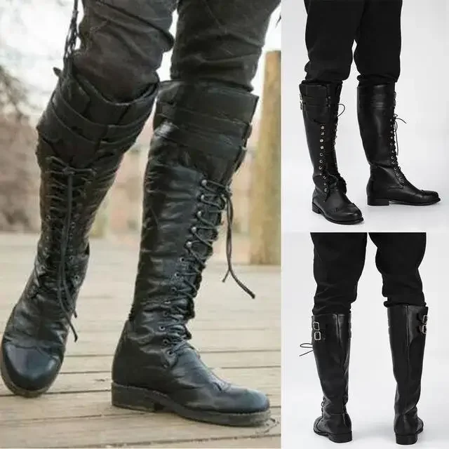 중세 스팀펑크 코스프레 부츠 남성용 겨울 라프 바이킹  - Medieval Men'S Accessories 리뷰 및 가격
