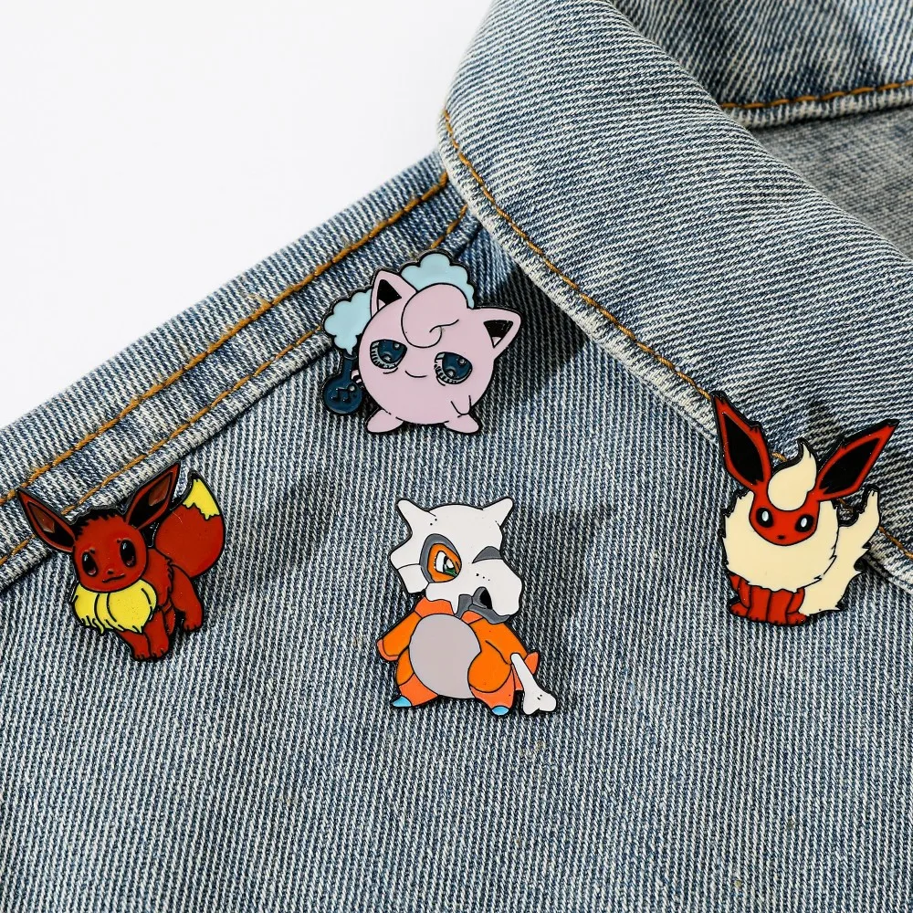 4 Pcs 캐릭터 만화 브로치 Flareon Jiggl - Lapel Pin Enamel 리뷰 및 가격