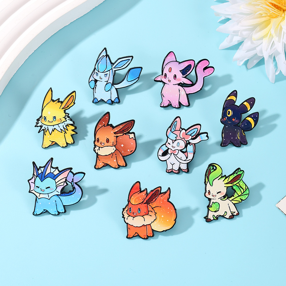 9Pcs 포켓몬 Eevee Flareon 에나멜 핀 K - Lapel Pin Enamel 리뷰 및 가격